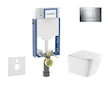 Geberit Kombifix - Set předstěnové instalace, klozetu Arkas I a sedátka softclose, tlačítko Sigma20, chrom SANI15CA1147