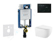Geberit Kombifix - Set předstěnové instalace, klozetu Gaia a sedátka softclose, tlačítko Sigma01, černá SANI15CA5117