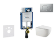 Geberit Kombifix - Set předstěnové instalace, klozetu Gaia a sedátka softclose, tlačítko Sigma01, lakovaný matný chrom SANI15CA1