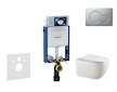 Geberit Kombifix - Set předstěnové instalace, klozetu Gaia a sedátka softclose, tlačítko Sigma01, lakovaný matný chrom SANI15CA1