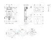Geberit Kombifix - Set předstěnové instalace, klozetu Gaia a sedátka softclose, tlačítko Sigma01, lakovaný matný chrom SANI15CA1