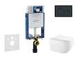 Geberit Kombifix - Set předstěnové instalace, klozetu Gaia a sedátka softclose, tlačítko Sigma20, černá lesk/černá mat SANI15CA5
