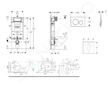 Geberit Kombifix - Set předstěnové instalace, klozetu Gaia a sedátka softclose, tlačítko Sigma20, černá lesk/černá mat SANI15CA5