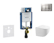 Geberit Kombifix - Set předstěnové instalace, klozetu Gaia a sedátka softclose, tlačítko Sigma20, chrom mat/chrom SANI15CA1120