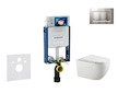 Geberit Kombifix - Set předstěnové instalace, klozetu Gaia a sedátka softclose, tlačítko Sigma20, chrom mat/chrom SANI15CA1124