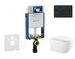 Geberit Kombifix - Set předstěnové instalace, klozetu Gaia a sedátka softclose, tlačítko Sigma20, matná černá/černá SANI15CA5118