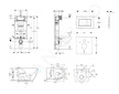 Geberit Kombifix - Set předstěnové instalace, klozetu Gaia a sedátka softclose, tlačítko Sigma30, chrom/chrom mat SANI15CA1123