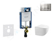 Geberit Kombifix - Set předstěnové instalace, klozetu Gaia a sedátka softclose, tlačítko Sigma30, chrom mat/chrom SANI15CA1120