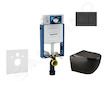 Geberit Kombifix - Set předstěnové instalace, klozetu Gaia a sedátka softclose, tlačítko Sigma30, matná černá/černá SANI15CA5502