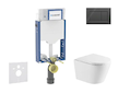 Geberit Kombifix - Set předstěnové instalace, klozetu Nefia a sedátka softclose, tlačítko Sigma20, černá lesk/černá mat SANI15CA