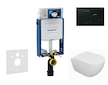 Geberit Kombifix - Set předstěnové instalace, klozetu Oudee a sedátka softclose, tlačítko Sigma01, černá SANI15CA5107