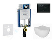 Geberit Kombifix - Set předstěnové instalace, klozetu Oudee a sedátka softclose, tlačítko Sigma01, černá SANI15CA5113