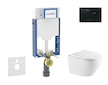 Geberit Kombifix - Set předstěnové instalace, klozetu Oudee a sedátka softclose, tlačítko Sigma01, černá SANI15CA5160