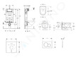 Geberit Kombifix - Set předstěnové instalace, klozetu Oudee a sedátka softclose, tlačítko Sigma01, lakovaný matný chrom SANI15CA
