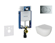 Geberit Kombifix - Set předstěnové instalace, klozetu Oudee a sedátka softclose, tlačítko Sigma01, lesklý chrom SANI15CA1114