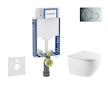 Geberit Kombifix - Set předstěnové instalace, klozetu Oudee a sedátka softclose, tlačítko Sigma01, lesklý chrom SANI15CA1142