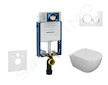 Geberit Kombifix - Set předstěnové instalace, klozetu Oudee a sedátka softclose, tlačítko Sigma20, bílá/chrom SANI15CA3101