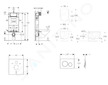 Geberit Kombifix - Set předstěnové instalace, klozetu Oudee a sedátka softclose, tlačítko Sigma20, bílá/chrom SANI15CA3101