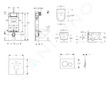 Geberit Kombifix - Set předstěnové instalace, klozetu Oudee a sedátka softclose, tlačítko Sigma20, bílá/chrom SANI15CA3111
