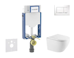 Geberit Kombifix - Set předstěnové instalace, klozetu Oudee a sedátka softclose, tlačítko Sigma20, bílá/chrom SANI15CA3163