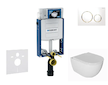 Geberit Kombifix - Set předstěnové instalace, klozetu Oudee a sedátka softclose, tlačítko Sigma20, bílá/pozlacená SANI15CA3122