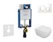 Geberit Kombifix - Set předstěnové instalace, klozetu Oudee a sedátka softclose, tlačítko Sigma20, bílá/pozlacená SANI15CA3119