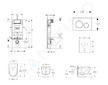 Geberit Kombifix - Set předstěnové instalace, klozetu Oudee a sedátka softclose, tlačítko Sigma20, bílá/pozlacená SANI15CA3119