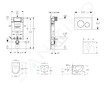 Geberit Kombifix - Set předstěnové instalace, klozetu Oudee a sedátka softclose, tlačítko Sigma20, bílá/pozlacená SANI15CA3122