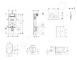 Geberit Kombifix - Set předstěnové instalace, klozetu Oudee a sedátka softclose, tlačítko Sigma20, černá lesk/černá mat SANI15CA