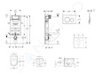 Geberit Kombifix - Set předstěnové instalace, klozetu Oudee a sedátka softclose, tlačítko Sigma20, černá lesk/černá mat SANI15CA