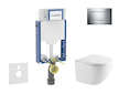 Geberit Kombifix - Set předstěnové instalace, klozetu Oudee a sedátka softclose, tlačítko Sigma20, chrom SANI15CA1139