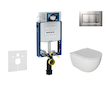 Geberit Kombifix - Set předstěnové instalace, klozetu Oudee a sedátka softclose, tlačítko Sigma20, lakovaný chrom mat/chrom SANI