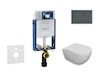 Geberit Kombifix - Set předstěnové instalace, klozetu Oudee a sedátka softclose, tlačítko Sigma20, matná černá/černá SANI15CA510