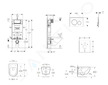 Geberit Kombifix - Set předstěnové instalace, klozetu Oudee a sedátka softclose, tlačítko Sigma20, matná černá/černá SANI15CA511
