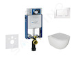 Geberit Kombifix - Set předstěnové instalace, klozetu Oudee a sedátka softclose, tlačítko Sigma30, bílá/chrom SANI15CA3112