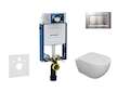 Geberit Kombifix - Set předstěnové instalace, klozetu Oudee a sedátka softclose, tlačítko Sigma30, lakovaný chrom mat/chrom SANI
