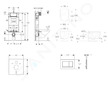 Geberit Kombifix - Set předstěnové instalace, klozetu Oudee a sedátka softclose, tlačítko Sigma30, lakovaný chrom mat/chrom SANI