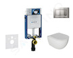 Geberit Kombifix - Set předstěnové instalace, klozetu Oudee a sedátka softclose, tlačítko Sigma30, lakovaný chrom mat/chrom SANI