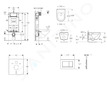 Geberit Kombifix - Set předstěnové instalace, klozetu Oudee a sedátka softclose, tlačítko Sigma30, lakovaný chrom mat/chrom SANI