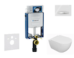 Geberit Kombifix - Set předstěnové instalace, klozetu Oudee a sedátka softclose, tlačítko Sigma50, chrom/alpská bílá SANI15CA312