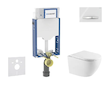 Geberit Kombifix - Set předstěnové instalace, klozetu Oudee a sedátka softclose, tlačítko Sigma50, chrom/alpská bílá SANI15CA315
