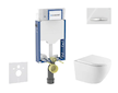 Geberit Kombifix - Set předstěnové instalace, klozetu Oudee a sedátka softclose, tlačítko Sigma50, chrom/alpská bílá SANI15CA316