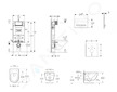 Geberit Kombifix - Set předstěnové instalace, klozetu Oudee a sedátka softclose, tlačítko Sigma50, chrom/alpská bílá SANI15CA312