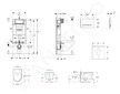 Geberit Kombifix - Set předstěnové instalace, klozetu Oudee a sedátka softclose, tlačítko Sigma50, chrom/alpská bílá SANI15CA312