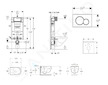 Geberit Kombifix - Set předstěnové instalace, klozetu Oudee Vortex a sedátka softclose, tlačítko Sigma01, alpská bílá SANI15CA31