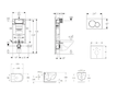 Geberit Kombifix - Set předstěnové instalace, klozetu Oudee Vortex a sedátka softclose, tlačítko Sigma01, černá SANI15CA5140