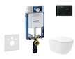 Geberit Kombifix - Set předstěnové instalace, klozetu Oudee Vortex a sedátka softclose, tlačítko Sigma01, černá SANI15CA5135