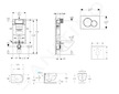 Geberit Kombifix - Set předstěnové instalace, klozetu Oudee Vortex a sedátka softclose, tlačítko Sigma01, lesklý chrom SANI15CA1