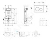 Geberit Kombifix - Set předstěnové instalace, klozetu Oudee Vortex a sedátka softclose, tlačítko Sigma20, bílá/chrom SANI15CA318