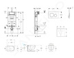 Geberit Kombifix - Set předstěnové instalace, klozetu Oudee Vortex a sedátka softclose, tlačítko Sigma20, matná černá/černá SANI